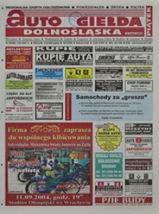 Auto Giełda Dolnośląska : regionalna gazeta ogłoszeniowa, 2004, nr 106 (1194) [10.09]