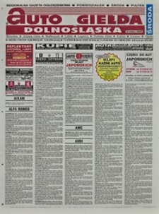 Auto Giełda Dolnośląska : regionalna gazeta ogłoszeniowa, 2004, nr 108 (1196) [15.09]