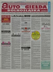 Auto Giełda Dolnośląska : regionalna gazeta ogłoszeniowa, 2004, nr 120 (1208) [13.10]