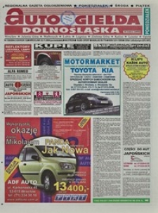 Auto Giełda Dolnośląska : regionalna gazeta ogłoszeniowa, 2004, nr 136 (1224) [22.11]