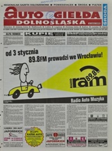 Auto Giełda Dolnośląska : regionalna gazeta ogłoszeniowa, 2005, nr 4 (1244) [12.01]