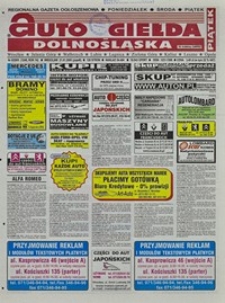 Auto Giełda Dolnośląska : regionalna gazeta ogłoszeniowa, 2005, nr 8 (1248) [21.01]