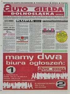 Auto Giełda Dolnośląska : regionalna gazeta ogłoszeniowa, 2005, nr 30 (1270) [14.03]