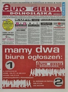 Auto Giełda Dolnośląska : regionalna gazeta ogłoszeniowa, 2005, nr 31 (1271) [16.03]