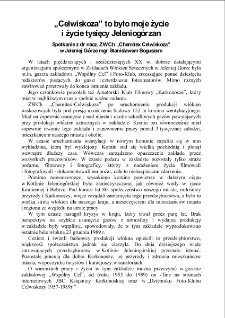 „Celwiskoza” to było moje życie i życie tysięcy Jeleniogórzan : spotkanie z dyrektorem nacz. ZWCh „Chemitex Celwiskoza” w Jeleniej Górze mgr Stanisławem Boguszem [Dokument elektroniczny]