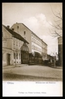 Ohlau - Mühlstrasse mit Kaserne [Dokument ikonograficzny]