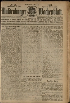 Waldenburger Wochenblatt, Jg. 60, 1914, nr 71