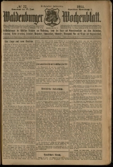 Waldenburger Wochenblatt, Jg. 60, 1914, nr 77