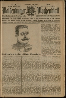 Waldenburger Wochenblatt, Jg. 60, 1914, nr 78