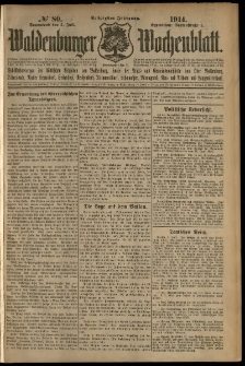 Waldenburger Wochenblatt, Jg. 60, 1914, nr 80