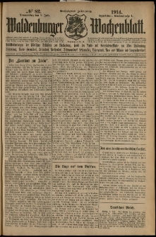 Waldenburger Wochenblatt, Jg. 60, 1914, nr 82
