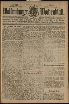 Waldenburger Wochenblatt, Jg. 60, 1914, nr 82