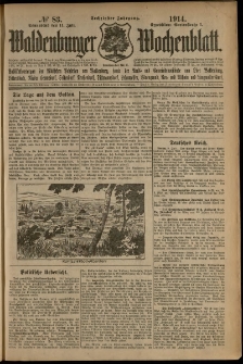 Waldenburger Wochenblatt, Jg. 60, 1914, nr 83