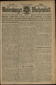 Waldenburger Wochenblatt, Jg. 60, 1914, nr 86