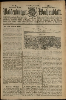 Waldenburger Wochenblatt, Jg. 60, 1914, nr 87