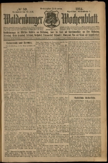 Waldenburger Wochenblatt, Jg. 60, 1914, nr 89