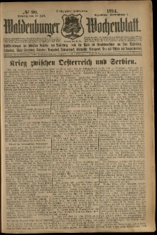 Waldenburger Wochenblatt, Jg. 60, 1914, nr 90
