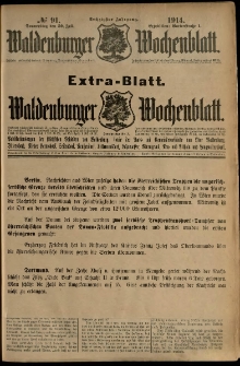 Waldenburger Wochenblatt, Jg. 60, 1914, nr 91