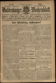 Waldenburger Wochenblatt, Jg. 60, 1914, nr 94