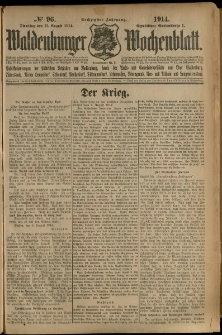 Waldenburger Wochenblatt, Jg. 60, 1914, nr 96