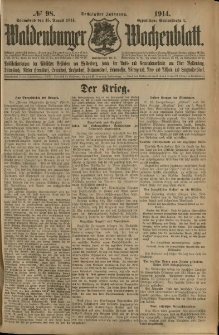 Waldenburger Wochenblatt, Jg. 60, 1914, nr 98