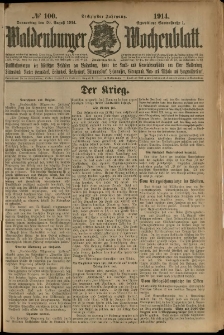Waldenburger Wochenblatt, Jg. 60, 1914, nr 100