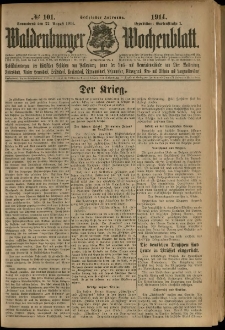 Waldenburger Wochenblatt, Jg. 60, 1914, nr 101
