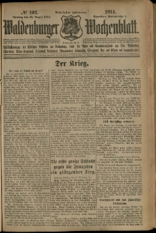 Waldenburger Wochenblatt, Jg. 60, 1914, nr 102