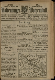 Waldenburger Wochenblatt, Jg. 60, 1914, nr 104