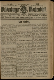 Waldenburger Wochenblatt, Jg. 60, 1914, nr 105