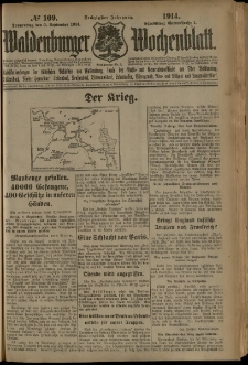 Waldenburger Wochenblatt, Jg. 60, 1914, nr 109