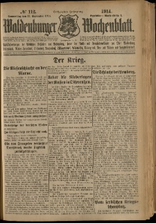 Waldenburger Wochenblatt, Jg. 60, 1914, nr 112