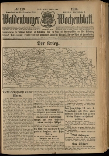 Waldenburger Wochenblatt, Jg. 60, 1914, nr 113