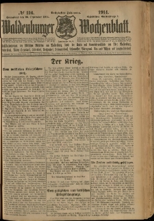 Waldenburger Wochenblatt, Jg. 60, 1914, nr 116