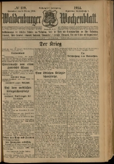 Waldenburger Wochenblatt, Jg. 60, 1914, nr 119