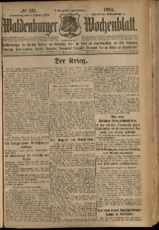 Waldenburger Wochenblatt, Jg. 60, 1914, nr 121