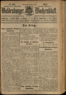 Waldenburger Wochenblatt, Jg. 60, 1914, nr 122