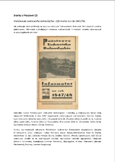 Skarby z Pracowni (2) : Państwowe Uzdrowiska Dolnośląskie. Informator na rok 1947/48 [Dokument elektroniczny]