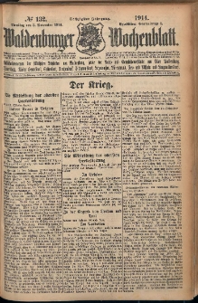 Waldenburger Wochenblatt, Jg. 60, 1914, nr 132
