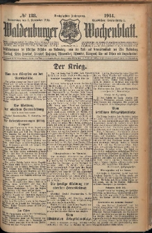 Waldenburger Wochenblatt, Jg. 60, 1914, nr 133