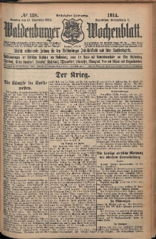 Waldenburger Wochenblatt, Jg. 60, 1914, nr 138