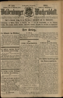 Waldenburger Wochenblatt, Jg. 60, 1914, nr 144