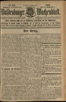Waldenburger Wochenblatt, Jg. 60, 1914, nr 145