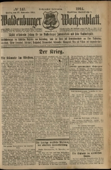 Waldenburger Wochenblatt, Jg. 60, 1914, nr 147