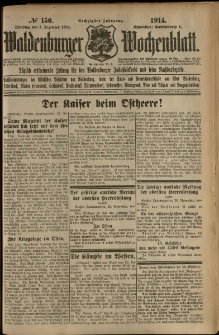 Waldenburger Wochenblatt, Jg. 60, 1914, nr 150
