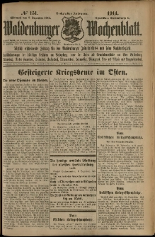 Waldenburger Wochenblatt, Jg. 60, 1914, nr 151