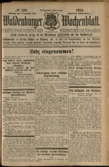 Waldenburger Wochenblatt, Jg. 60, 1914, nr 156