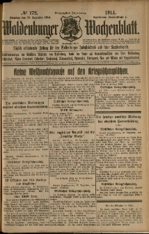 Waldenburger Wochenblatt, Jg. 60, 1914, nr 172