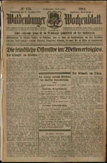 Waldenburger Wochenblatt, Jg. 60, 1914, nr 174