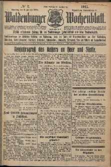 Waldenburger Wochenblatt, Jg. 61, 1915, nr 2